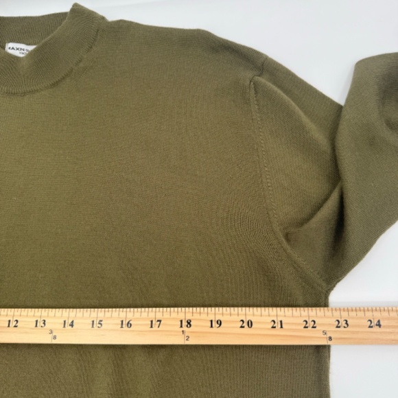 Maxini Collezione Sweater Men XXL Green Knit Pullover Wool Blend Long Sleeve - Picture 8 of 9